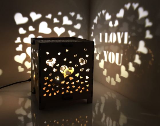 light emitting box for valentine day celebration with men