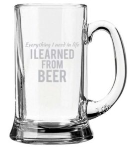 beer glass to gift husband on retirement